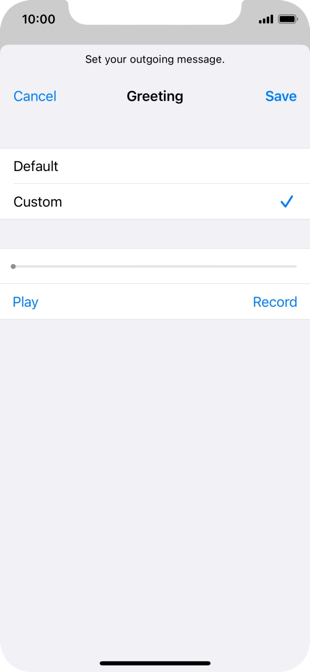 Press Play to play back your greeting. Press Play to play back your greeting.