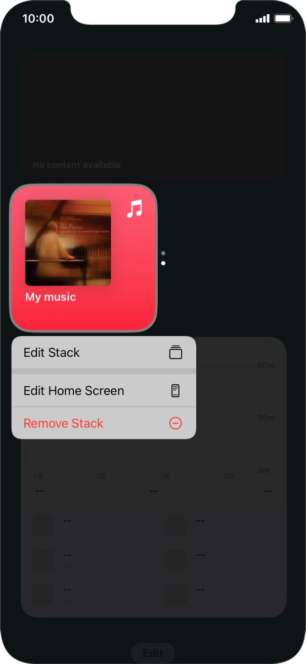 Press Edit Stack. Press Edit Stack.