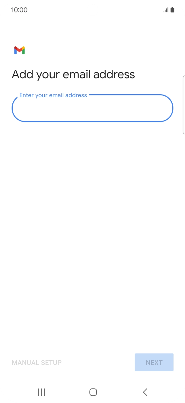Press the field below 'Enter your email address' and key in your email address.