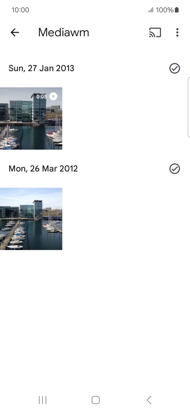 Go to the media content you want to cast from your phone.