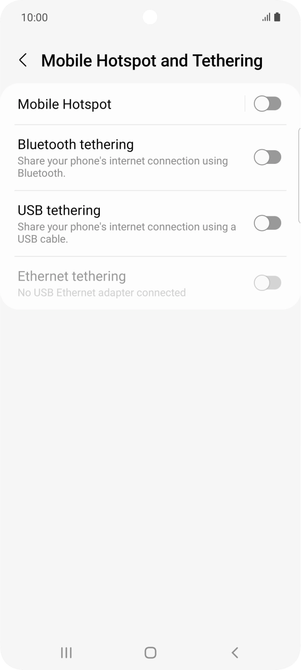 Press Mobile Hotspot.