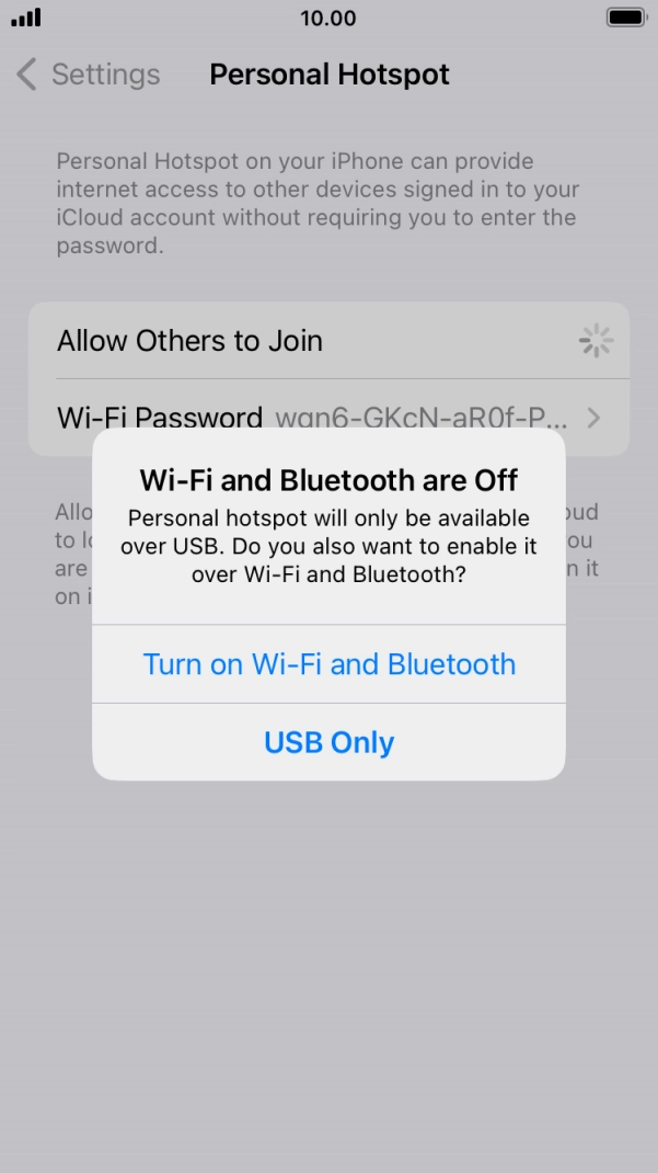 If WiFi is turned off, press Turn on Wi-Fi and Bluetooth.