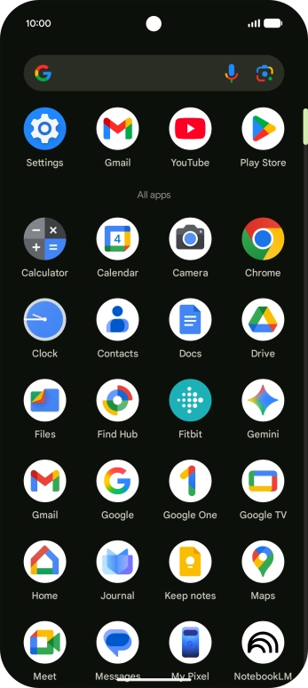 Press and hold the required app icon.