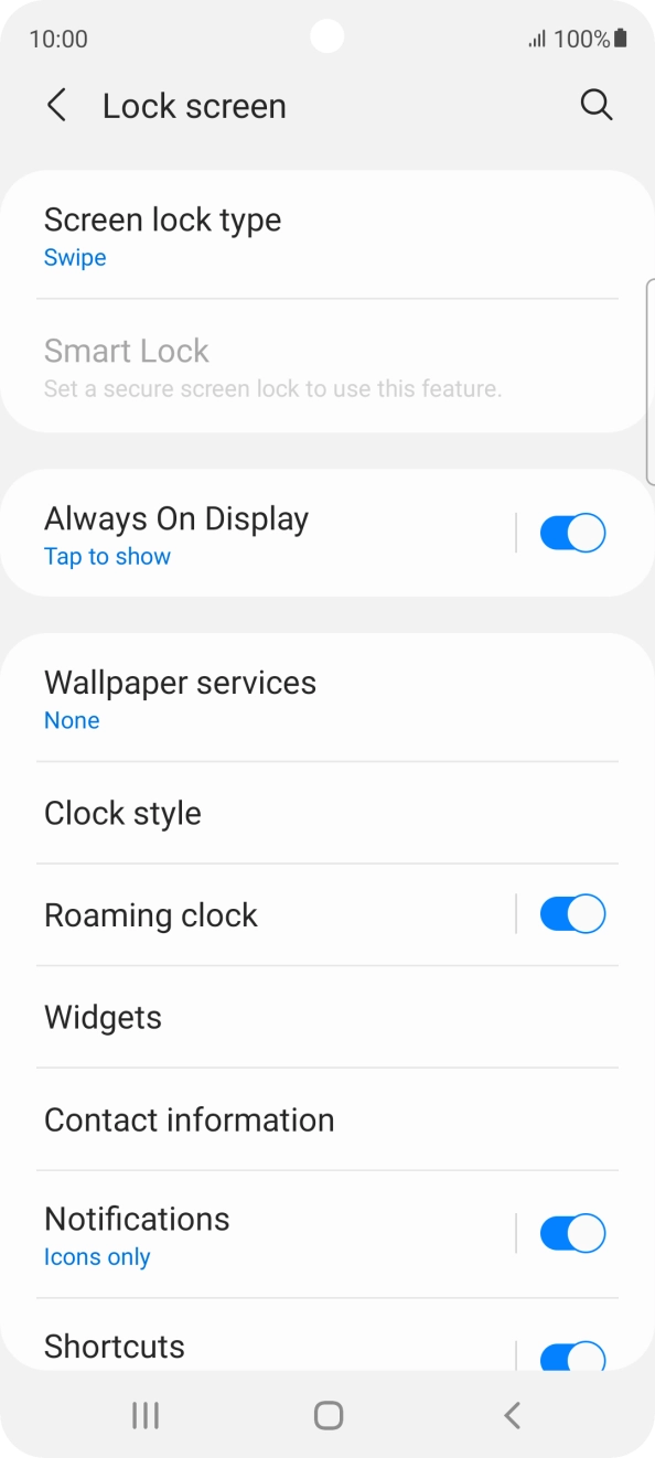 Press Screen lock type. Press Screen lock type.