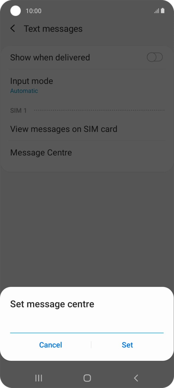 Key in +447802000332 and press Set.