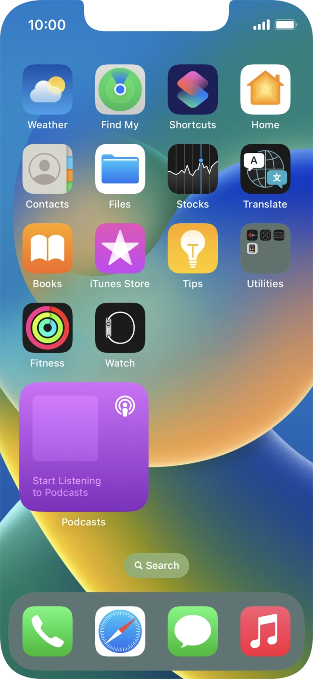 If you're using a Widget Stack: slide up or down on the stack to select the required widget. If you're using a Widget Stack: slide up or down on the stack to select the required widget.