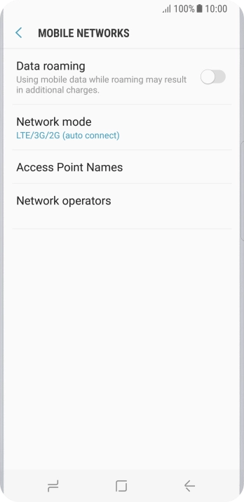 Press Network mode.