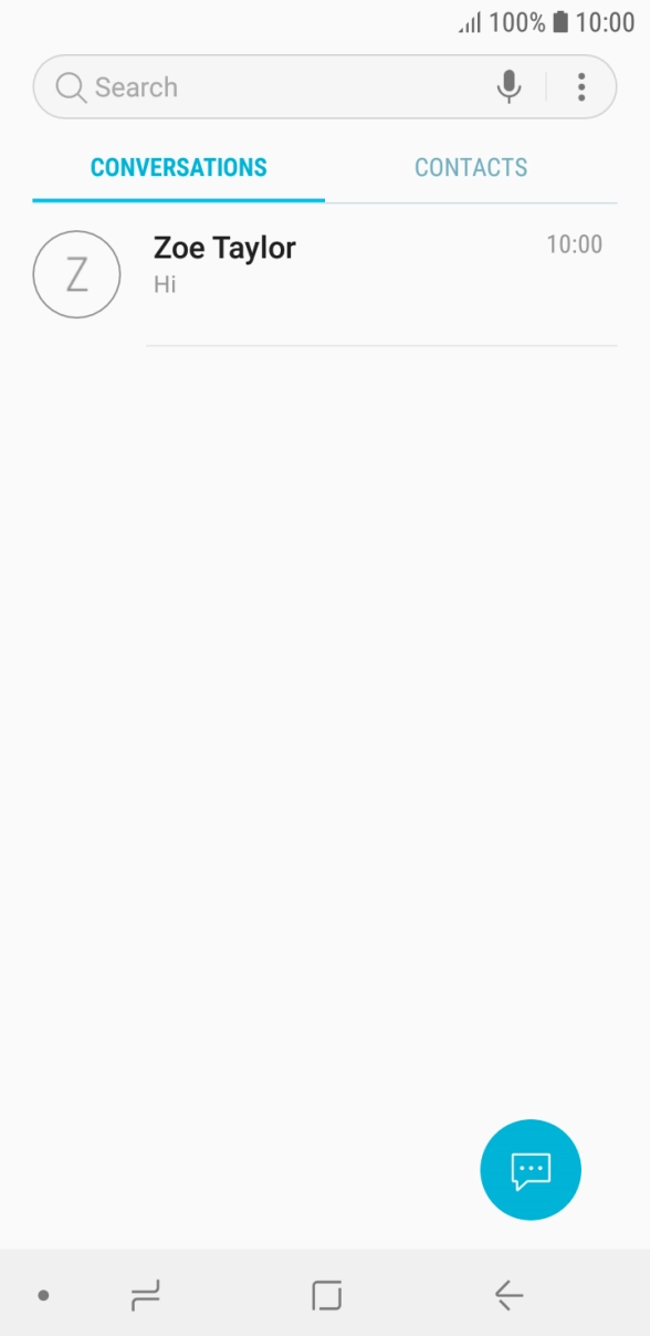 Press the new message icon. Press the new message icon.