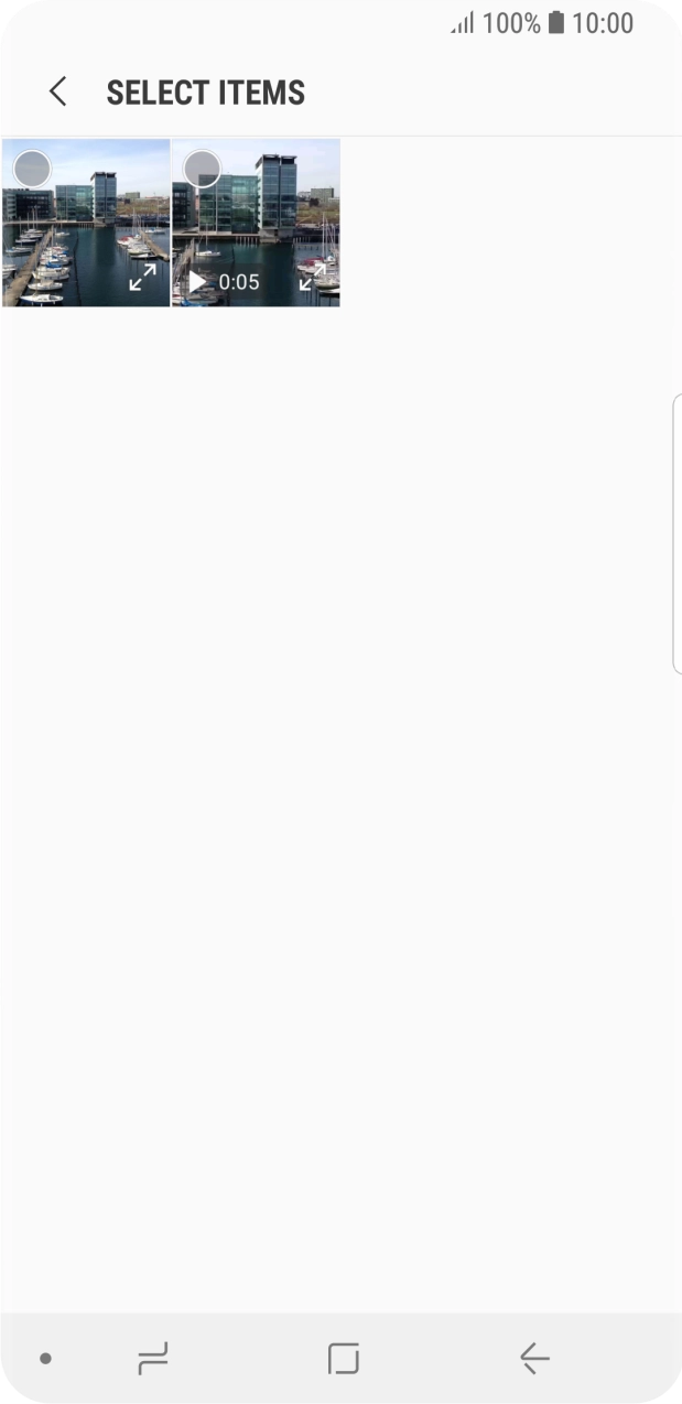 Press the required picture. Press the required picture.