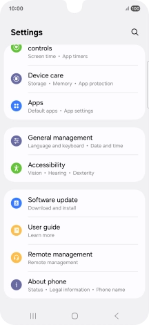 Press Software update.
