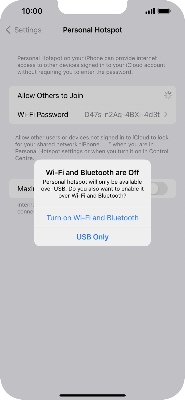 If WiFi is turned off, press Turn on Wi-Fi and Bluetooth.