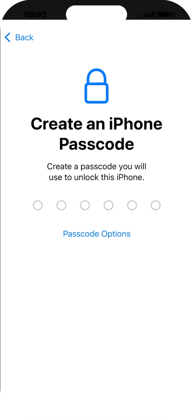 Press Passcode Options. Press Passcode Options.