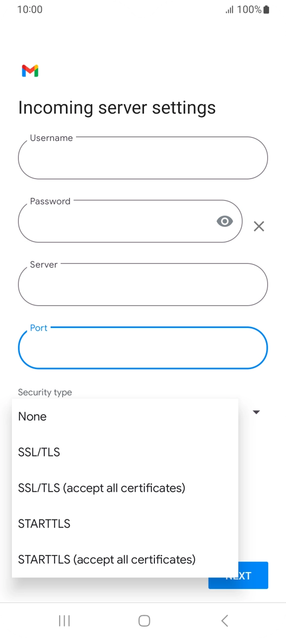 Press SSL/TLS. Press SSL/TLS.