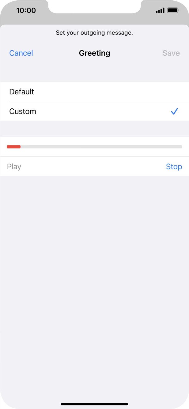 Press Stop to stop recording.
