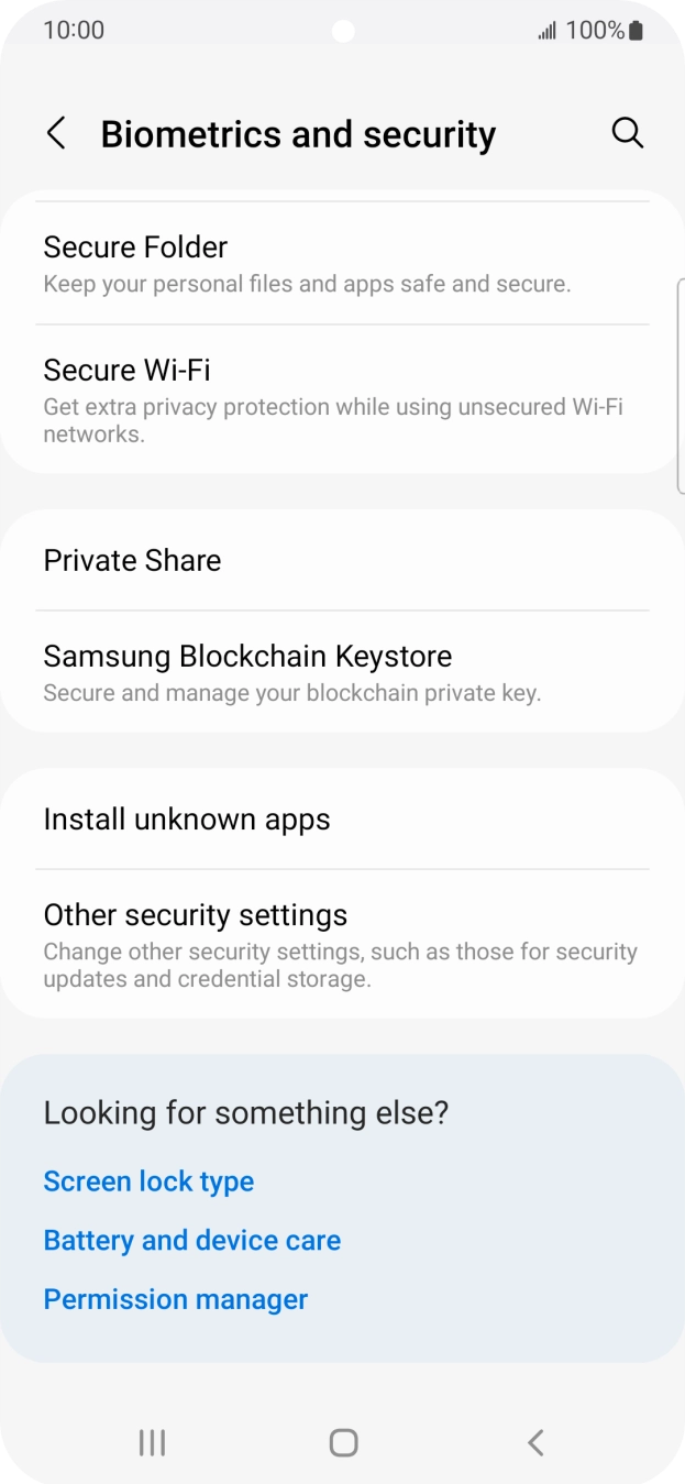 Press Other security settings.