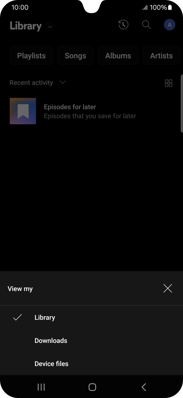 Press the required category and go to the required audio file.