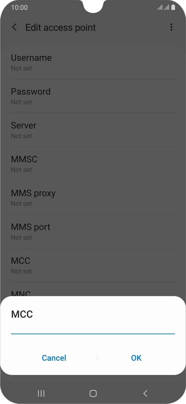 Key in 234 and press OK.