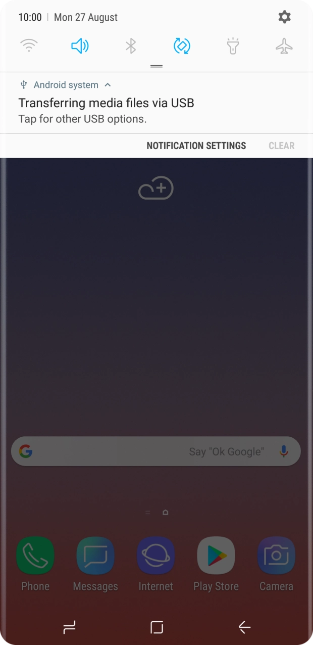 Press Tap for other USB options.. Press Tap for other USB options..