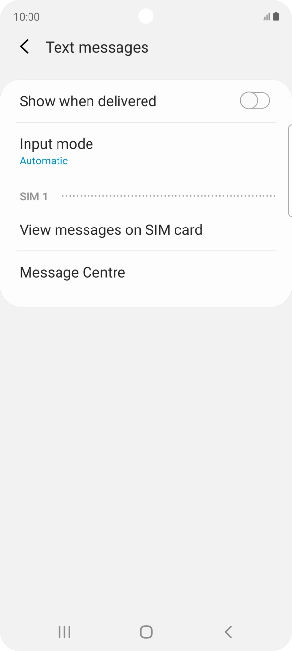 Press Message Centre.