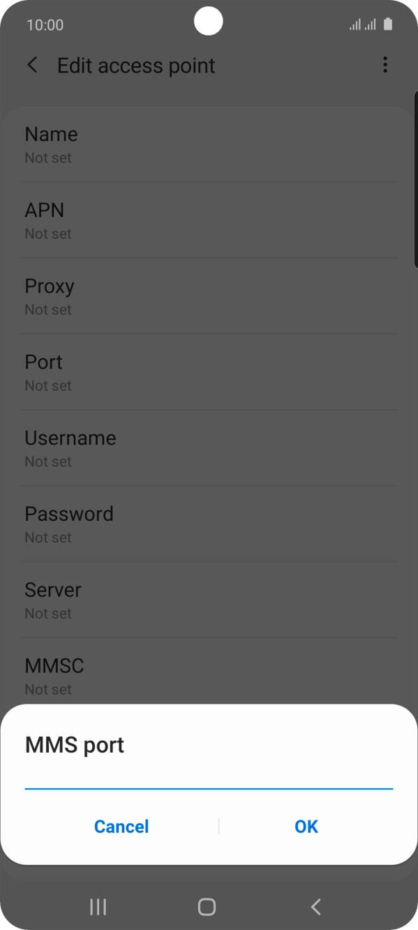 Key in 8080 and press OK. Key in 8080 and press OK.