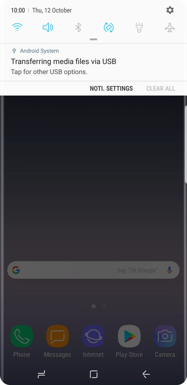 Press the connection icon. Press the connection icon.