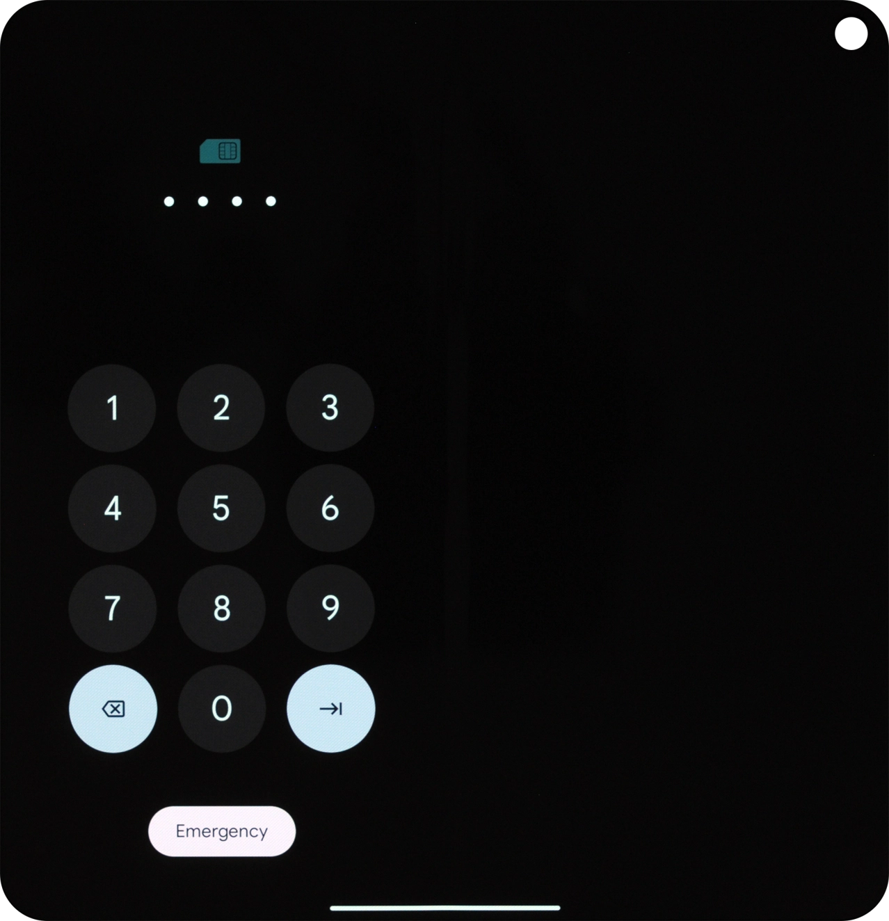 Key in your SIM PIN and press arrow right. The default SIM PIN is 0000.