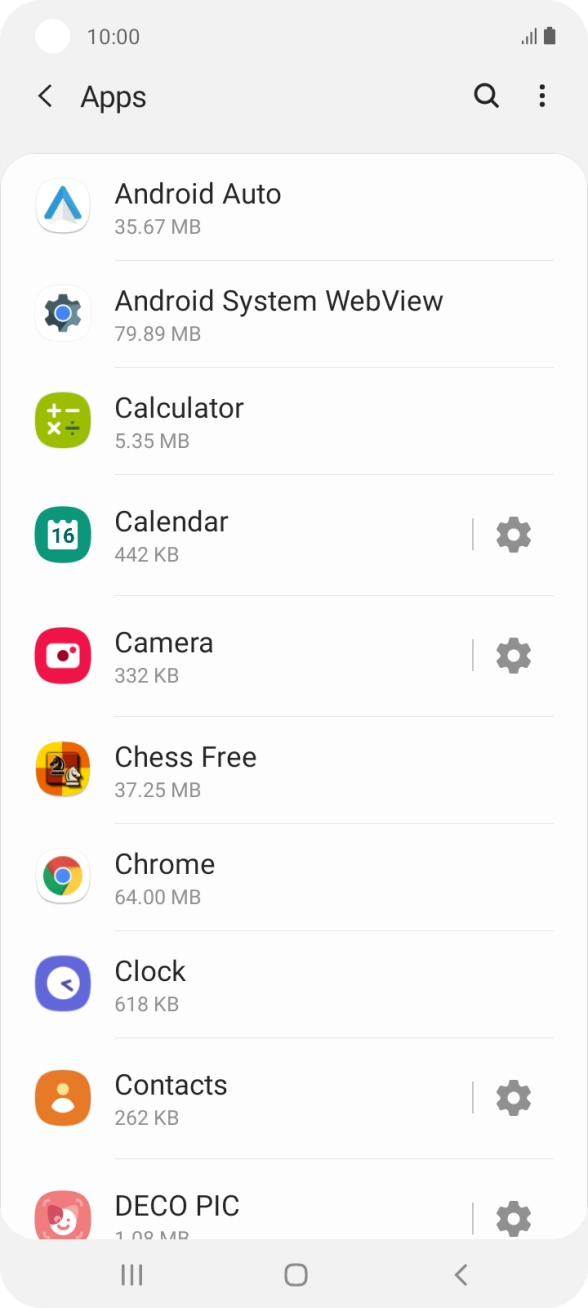 Press the required app.
