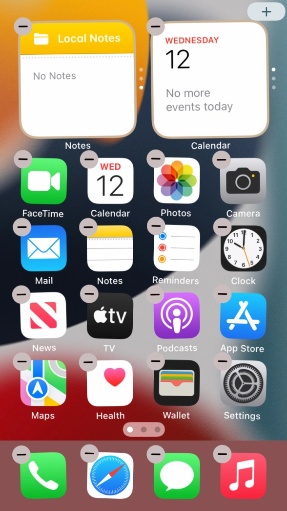 Press the home screen icon. Press the home screen icon.