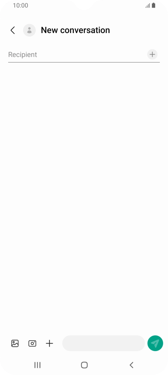 Press the search field and key in the first letters of the recipient's name.