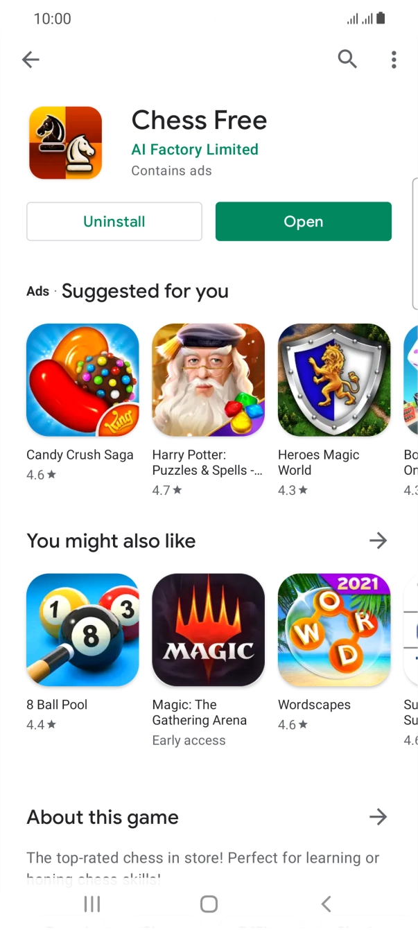 Press the Home key to return to the home screen.