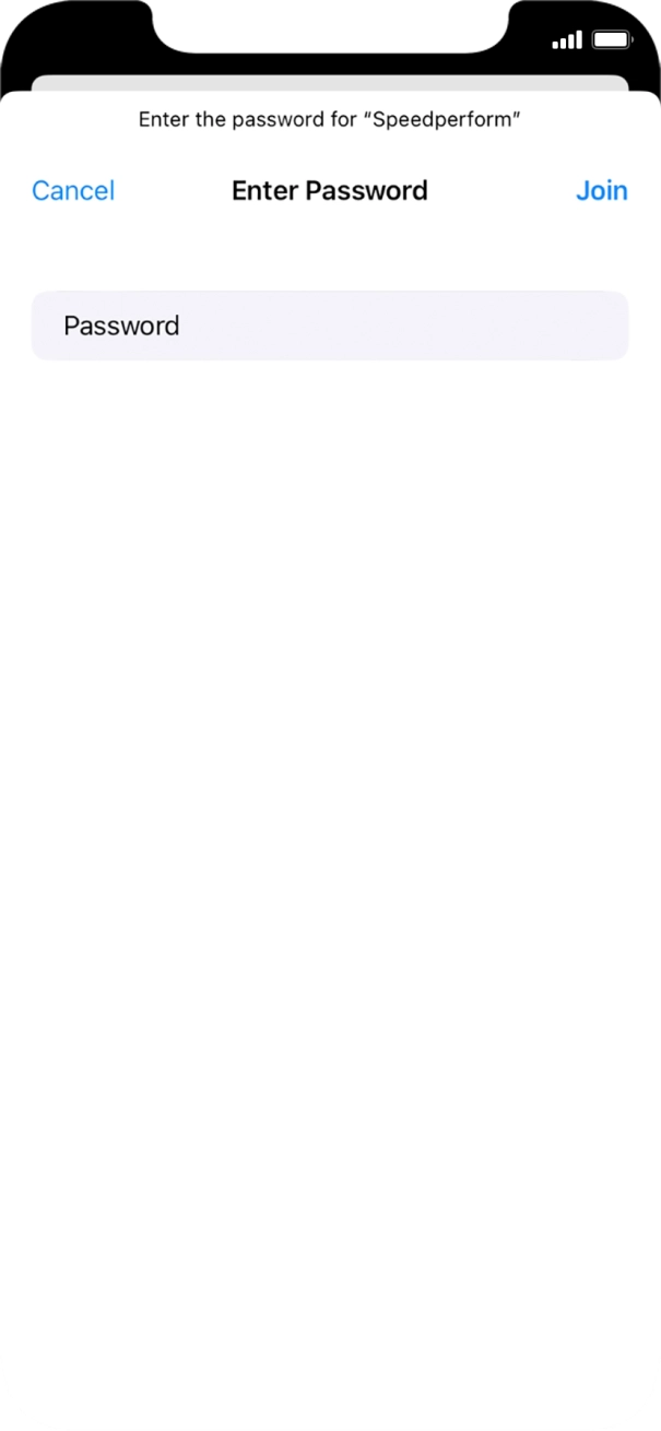 Key in the password for the WiFi network and press Join. Key in the password for the WiFi network and press Join.