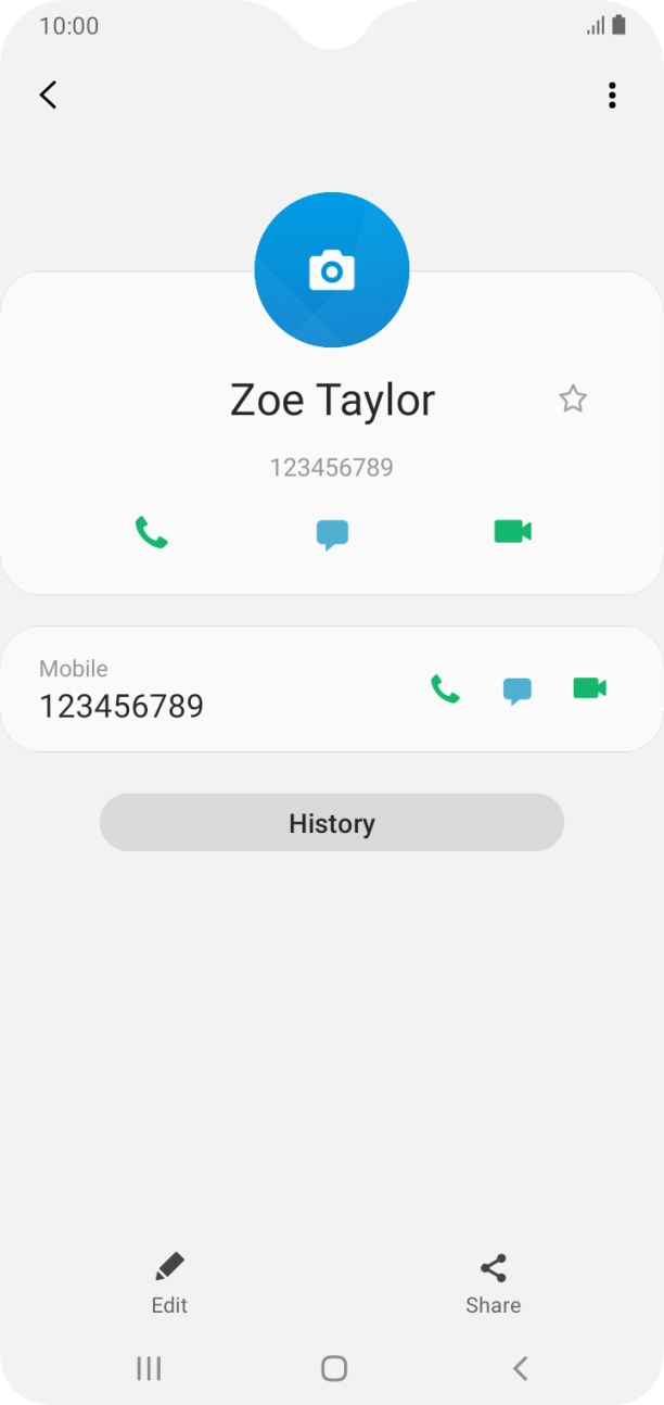 Press the Home key to return to the home screen.
