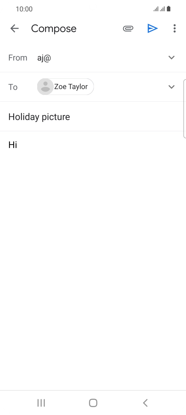 Press the attachment icon.