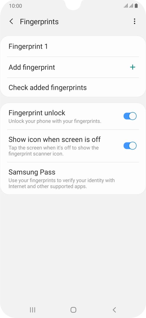 Press the required settings. Press the required settings.