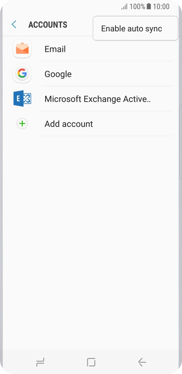 Press Enable auto sync.