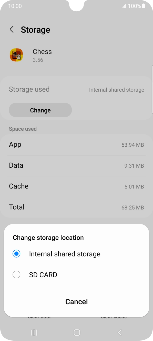 Press the name of the memory card.