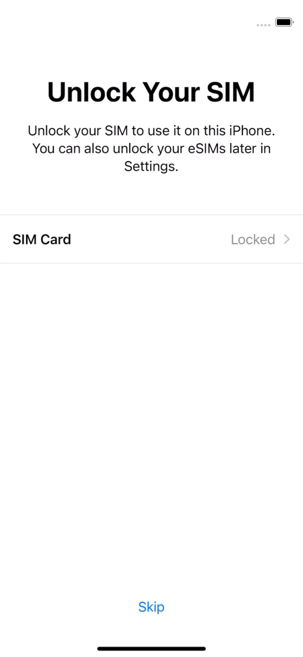 Press SIM Card.