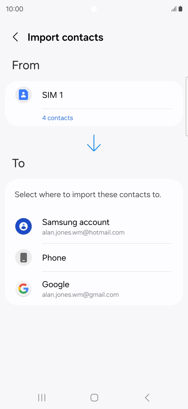 Press the required Google account.