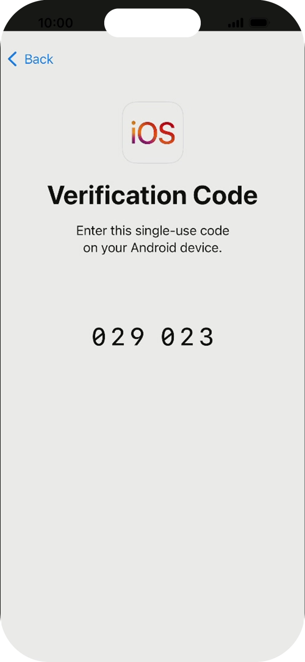 Follow the instructions on the screen and in the 'Move to iOS' app to transfer the content from the Android phone to your phone and set up your phone and prepare it for use.