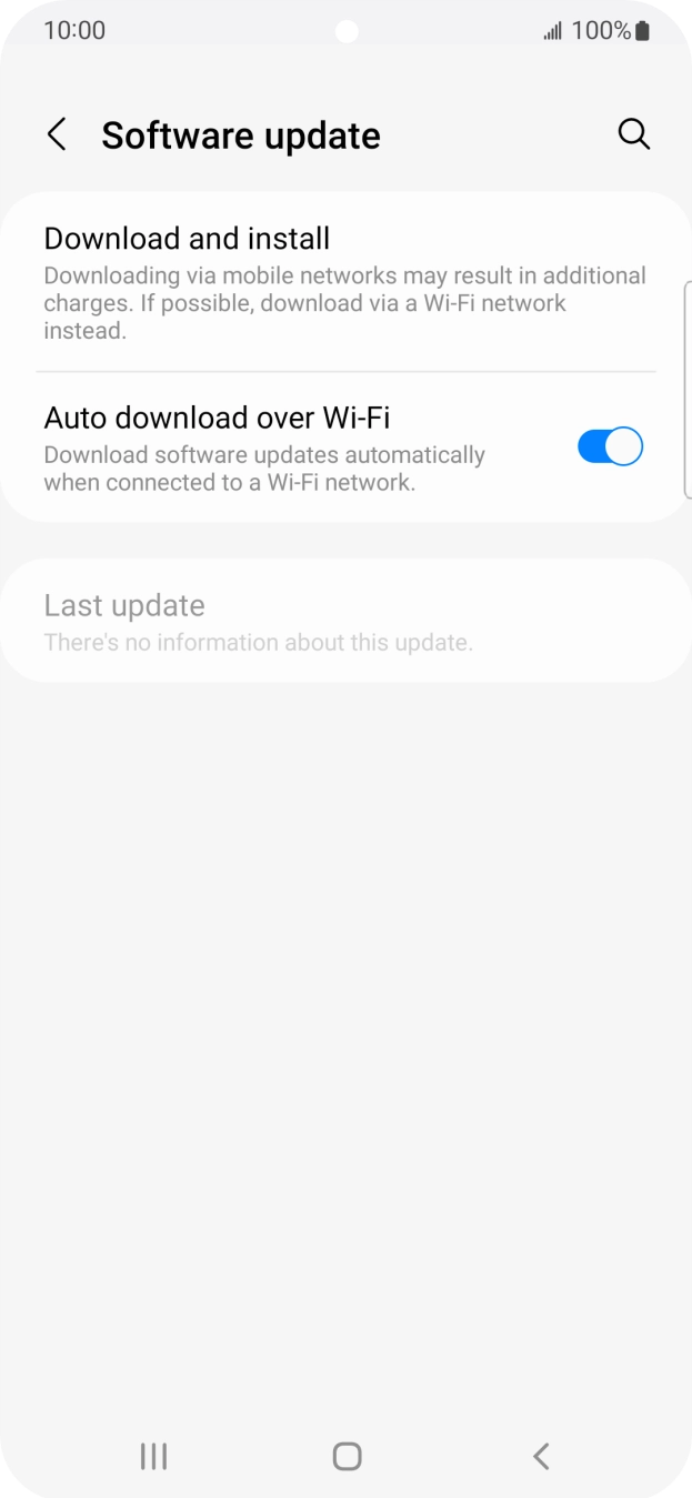 Press Download and install. If a new software version is available, it's displayed. Follow the instructions on the screen to update the phone software.