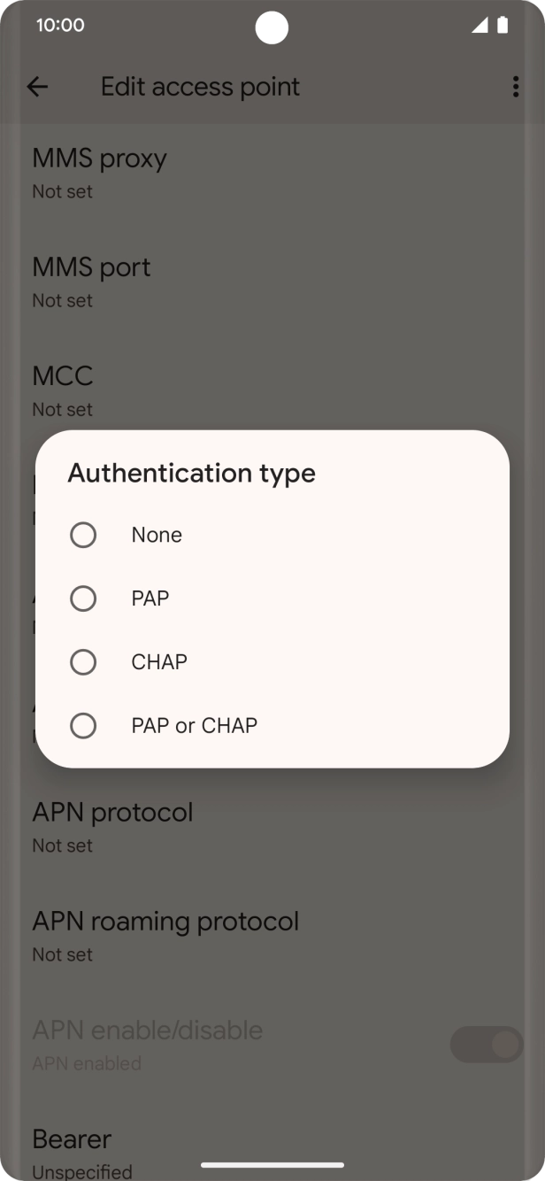 Press PAP. Press PAP.