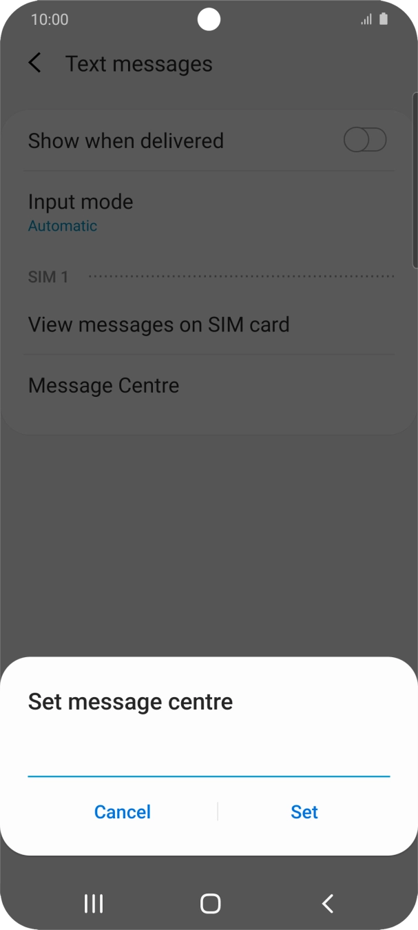 Key in +447802000332 and press Set.