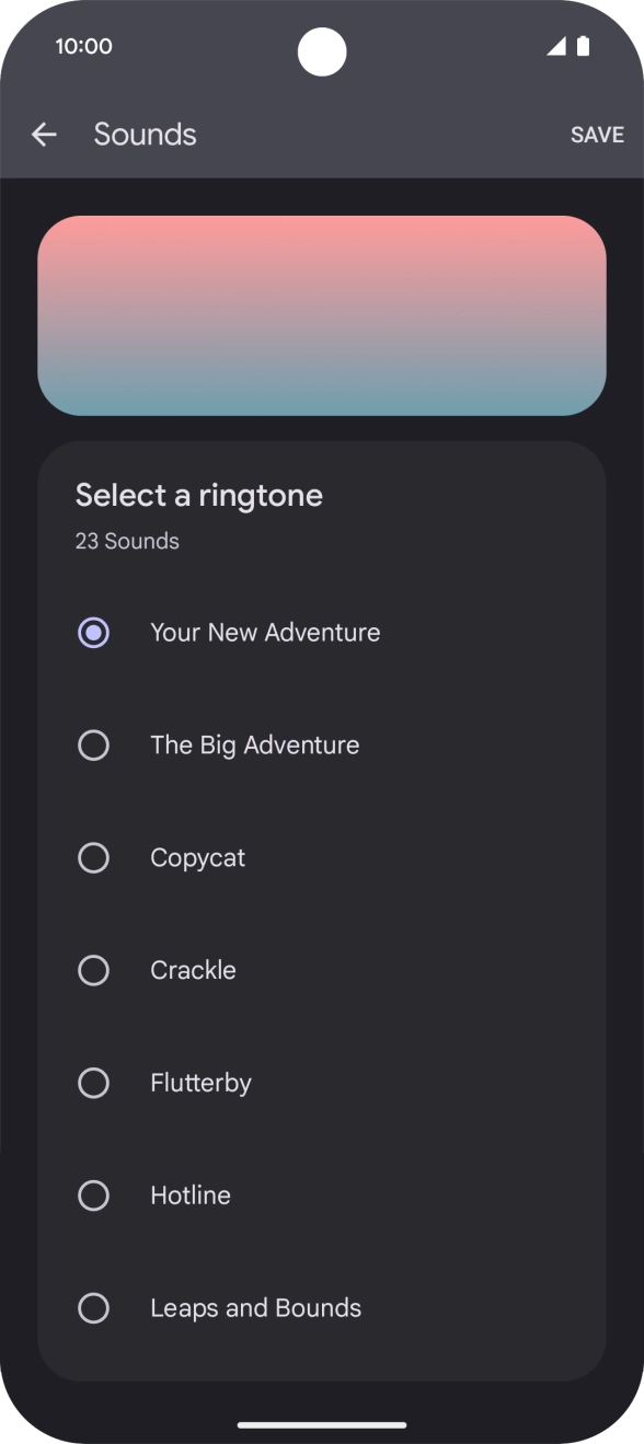 Press the required ringtones to hear them.