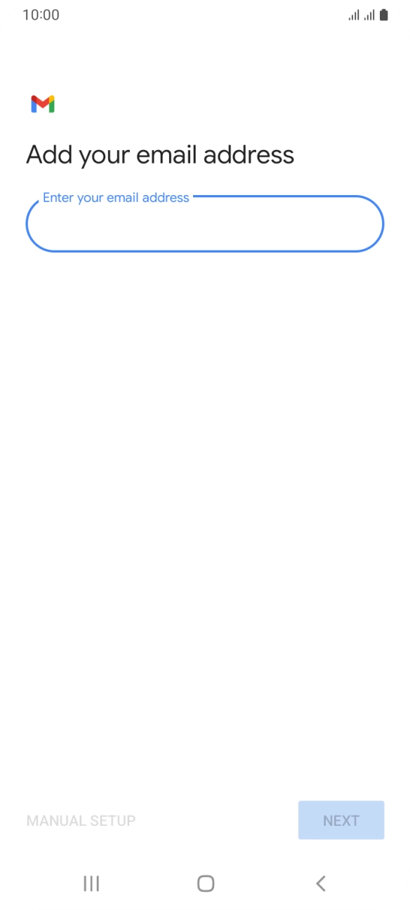 Press the field below 'Enter your email address' and key in your email address. Press the field below 'Enter your email address' and key in your email address.