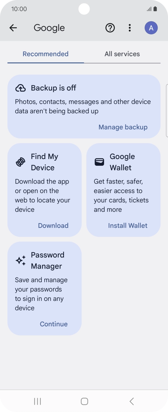 Press Find My Device. Press Find My Device.