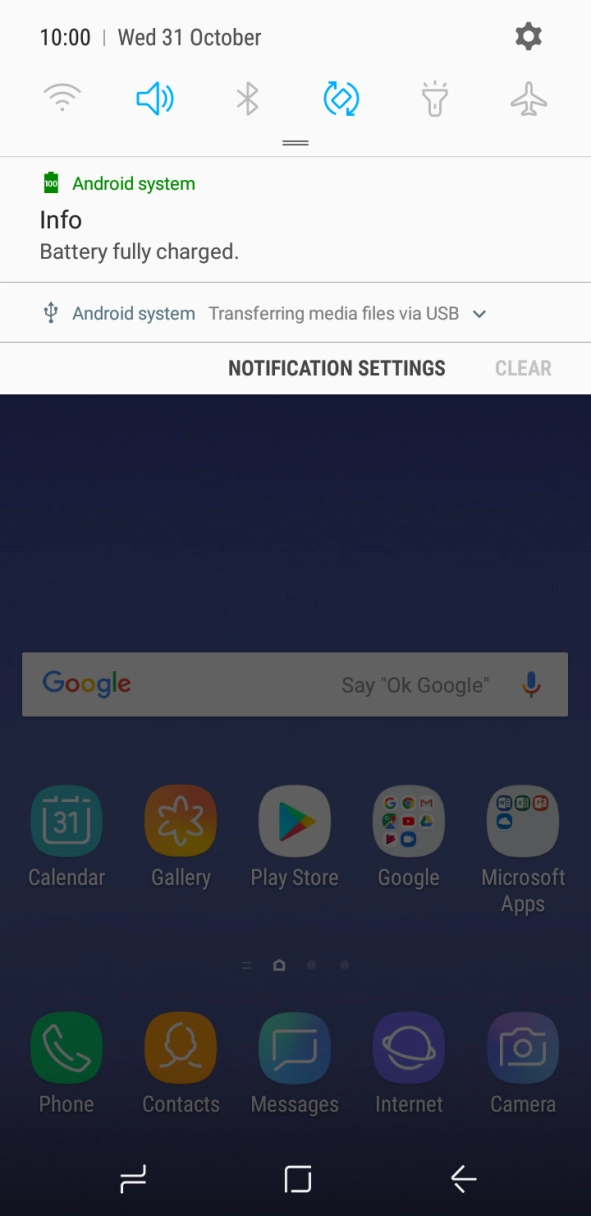 Press the settings icon. Press the settings icon.