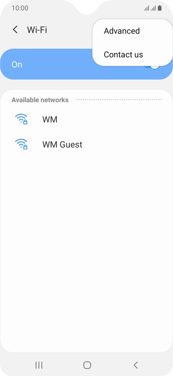 Press Advanced. Press Advanced.