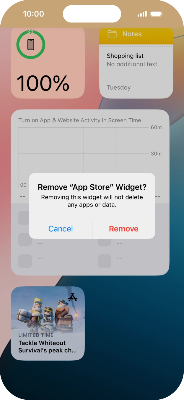 Press Remove. Press Remove.