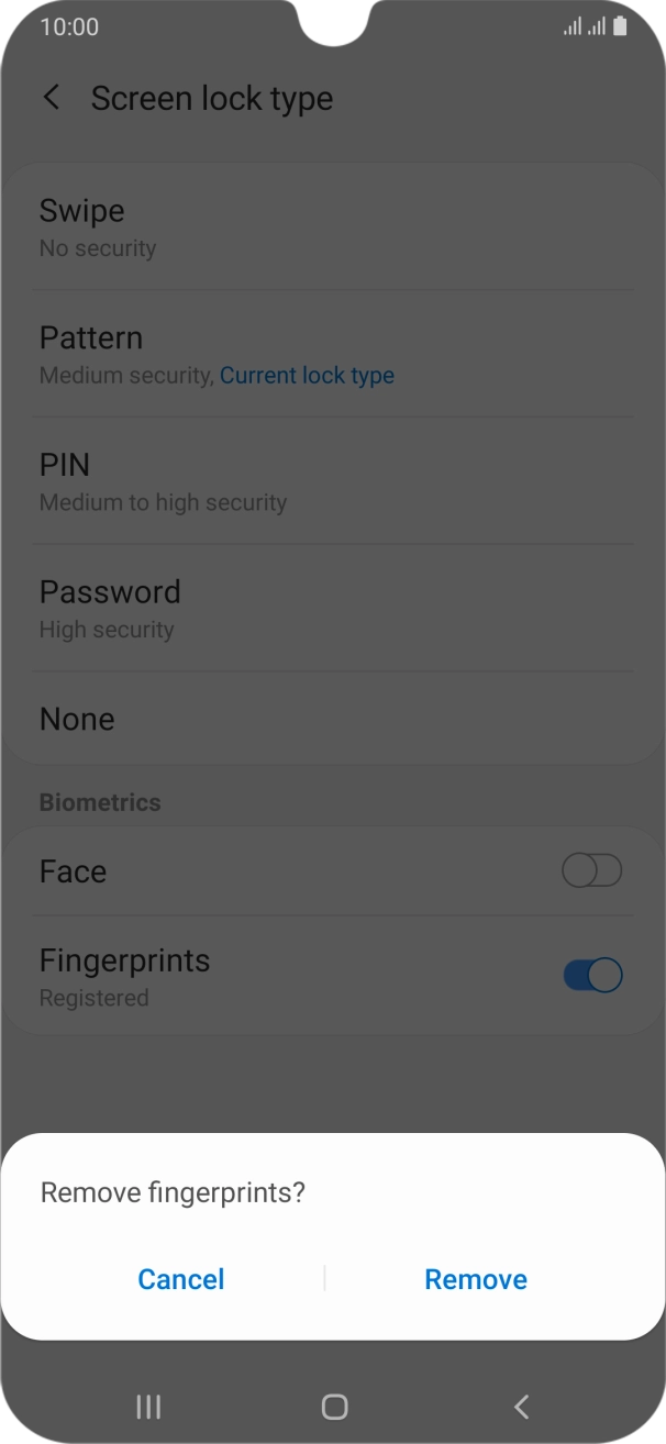 Press Remove. Press Remove.