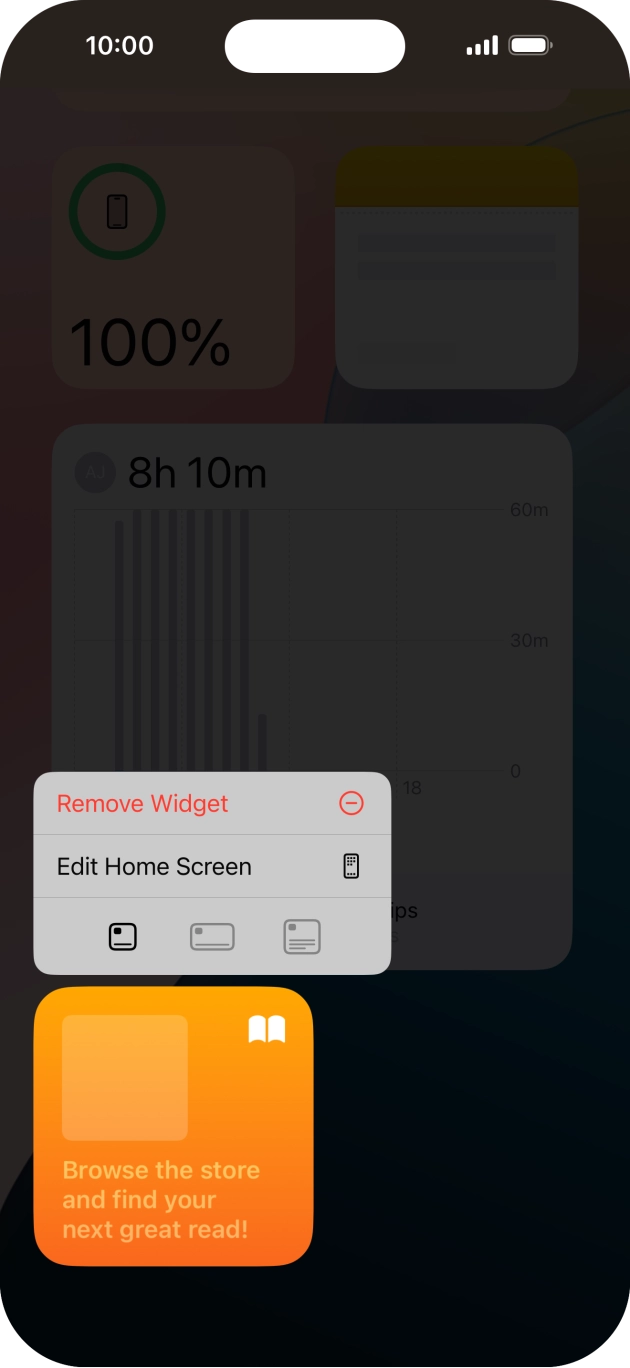 Press Remove Widget. Press Remove Widget.